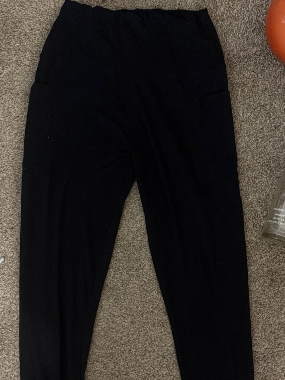 Black High-Waist Leggings with Pockets
